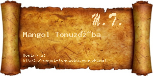 Mangol Tonuzóba névjegykártya